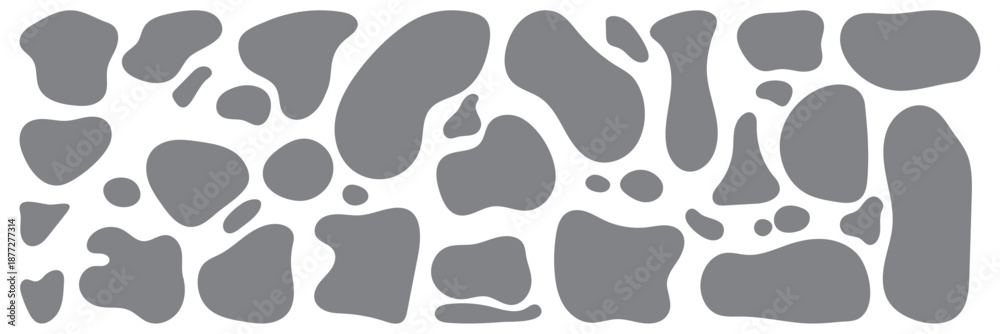 Fototapeta premium Soft liquid abstract blobs with smooth organic curves and contemporary oval vector background