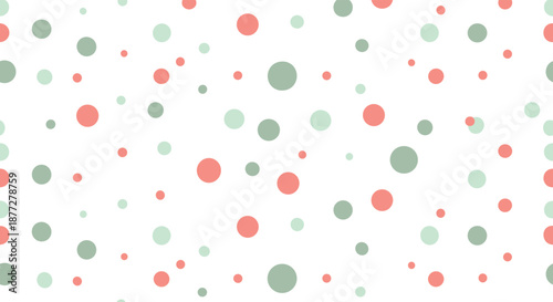 Playful seamless polka dot pattern with soft pastel circles for modern background, wallpaper, and textile design use