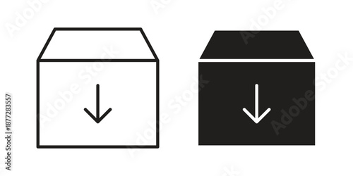 Archive icons collection glyph and mixed vector Illustrations