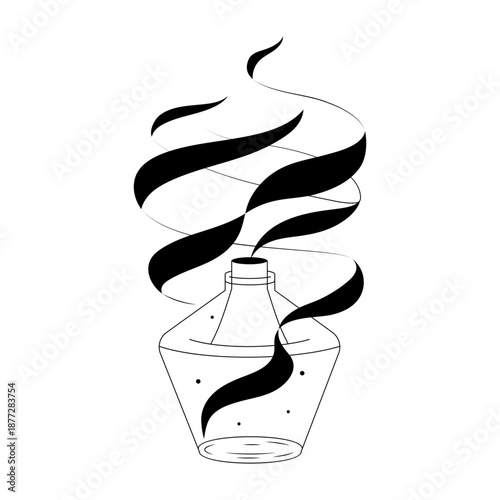 A hand drawn style illustration of aromatherapy concept