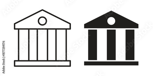 Bank icons collection glyph and mixed vector Illustrations