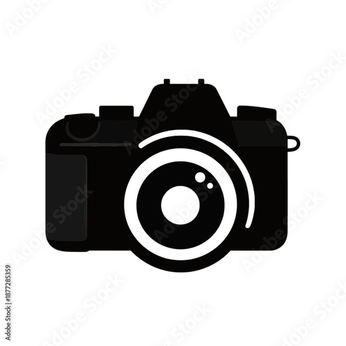 DSLR camera vector icon.
