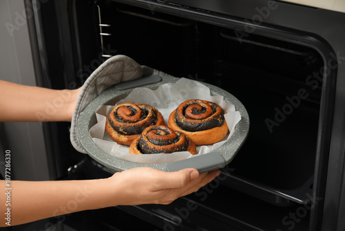 Freshly baked poppy seed sw...