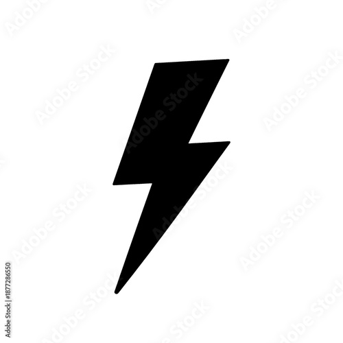Free Download Minimalist Lightning Bolt Line Icon. - GFXLoad