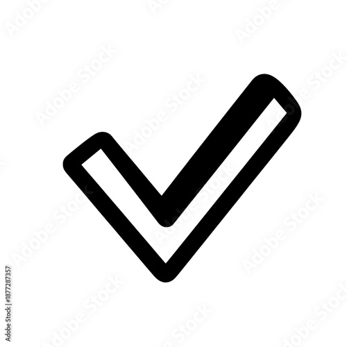 White Checkmark Vector Icon.