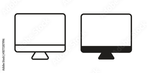 Computer icons collection glyph and mixed vector Illustrations