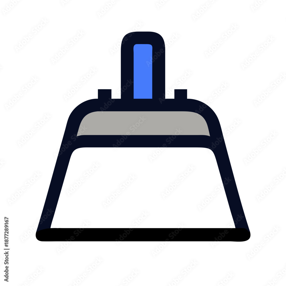 Fototapeta premium Abstract minimalistic lamp illustration isolated on black background artwork