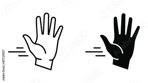 High five hand gesture icon