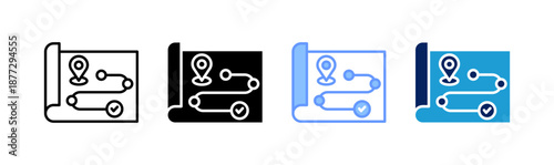 map icon set multiple style collection