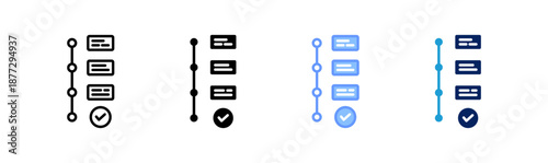 workflow icon set multiple style collection