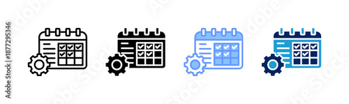 organization icon set multiple style collection