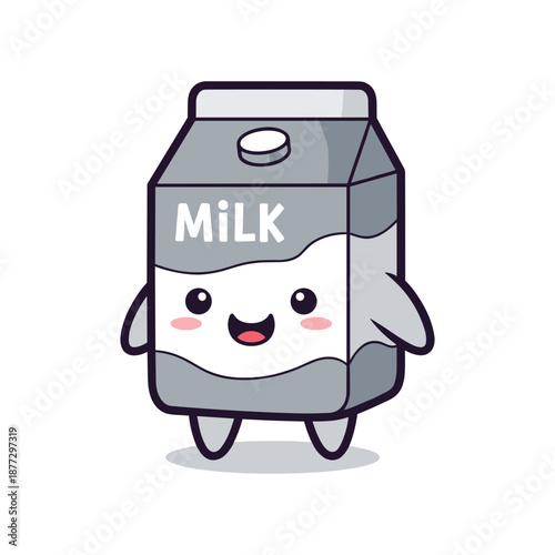 Cartoon Milk Character Illustration