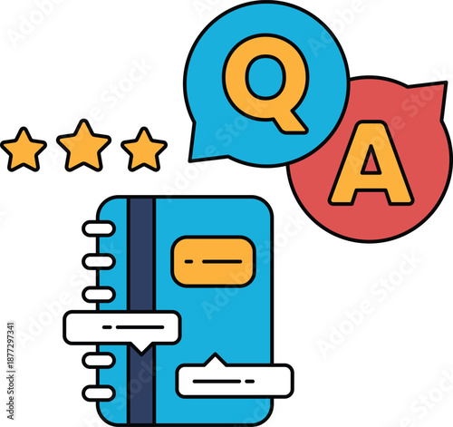 A book with a star and a question mark on it