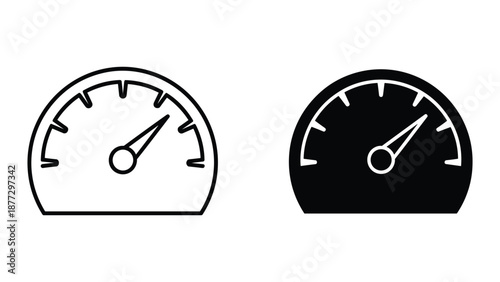 Speedometer icons in different colors