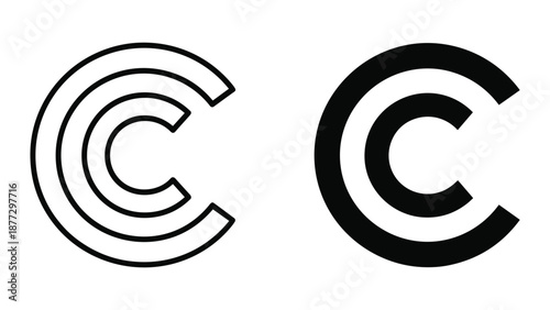 Copyright symbol in different styles