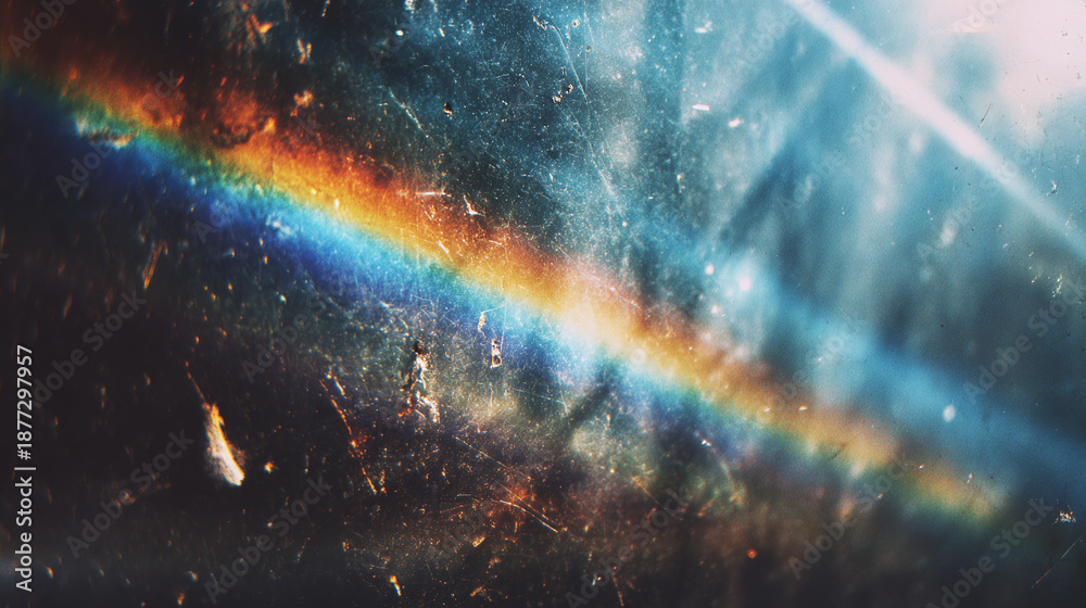 Fototapeta premium A vibrant rainbow across the sky, with beautiful colors