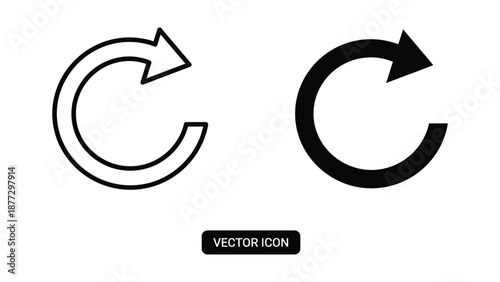 Vector icon of circular arrows indicating rotation or refresh