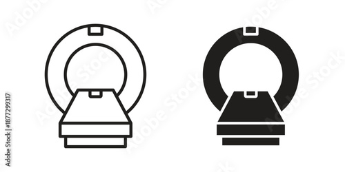 MRI icons collection glyph and mixed vector Illustrations