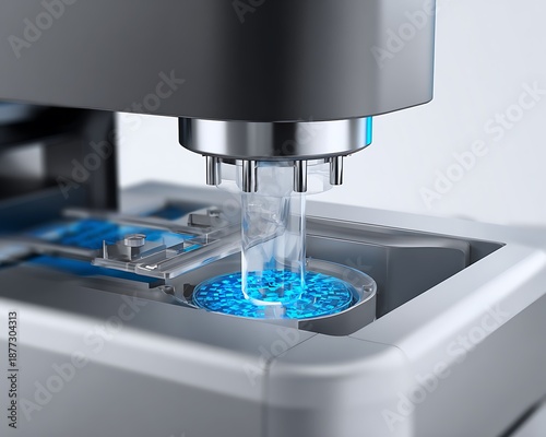 Wallpaper Mural AI-Controlled Lab Centrifuge Branding with Realistic Motion and Blue Light Torontodigital.ca