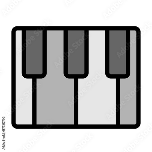 Piano Vector Filled Icon Design