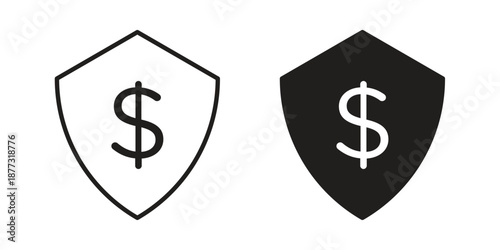 assets protection icons on white background - editable stroke vector illustration for web and mobile