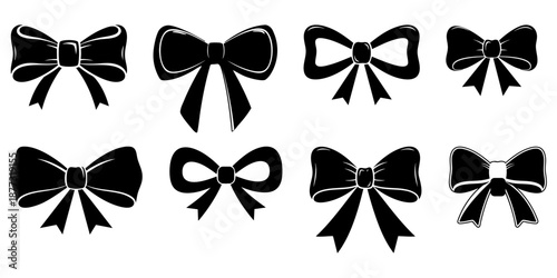 Decorative Pink Satin Bow Vector Graphic for Greeting Cards and Party Invitation Accessories