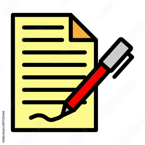 Contract Vector Filled Icon Design