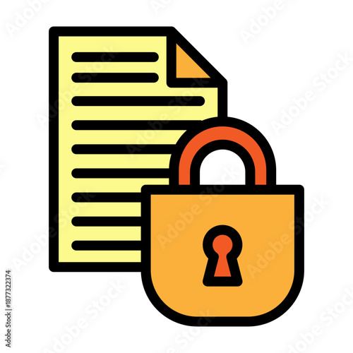 Lock Vector Filled Icon Design