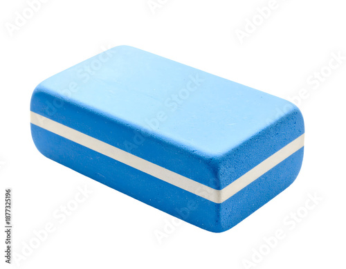 Blue eraser with transparent background