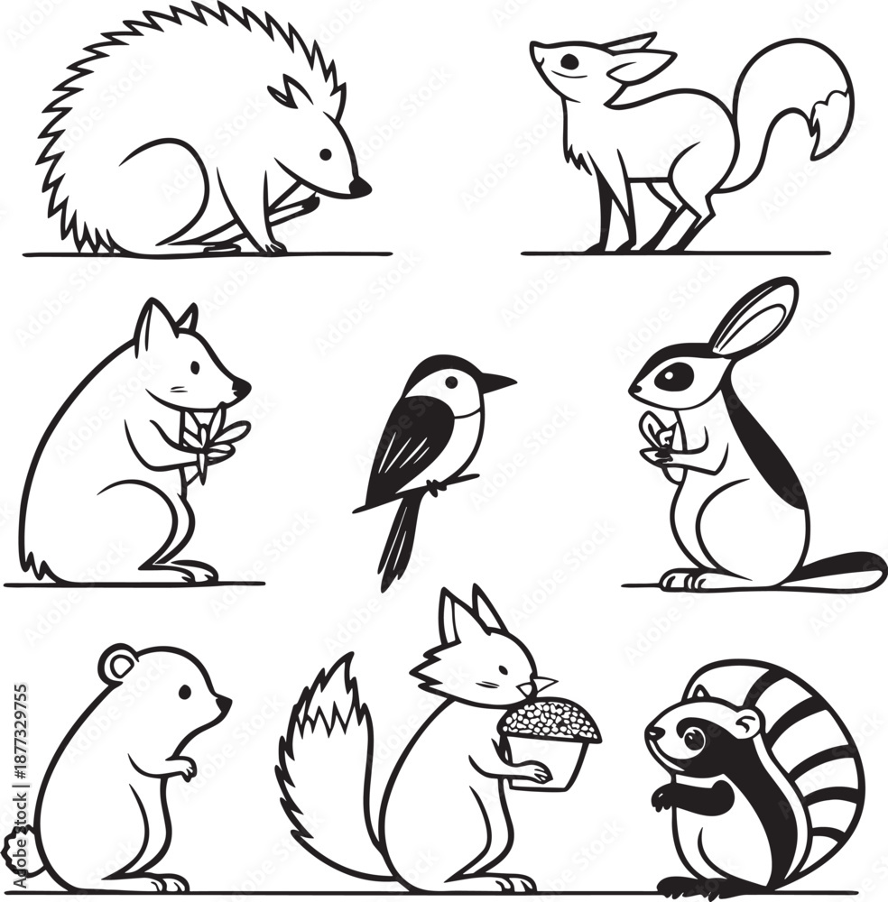 Obraz premium set of animals