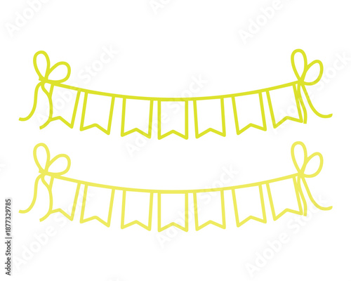 Decorative party pennants icon vector illustration graphic design