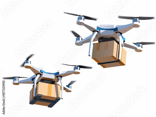 Drones efficiently delivering packages with precision and speed