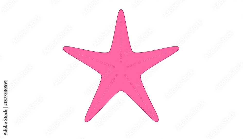 Obraz premium A pink starfish on a white background