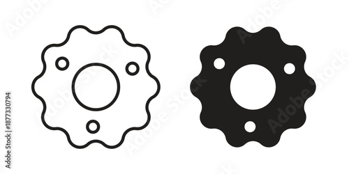 Microorganism icons on white background - editable stroke vector illustration for web and mobile