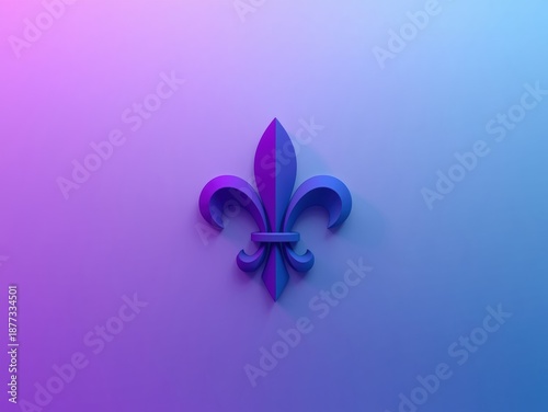 Purple fleur-de-lis symbol