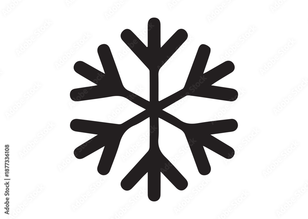 Obraz premium Snowflakes icon, Snowflakes solid vector