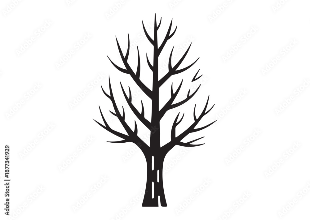 Obraz premium Winter Tree icon, Winter Tree solid vector