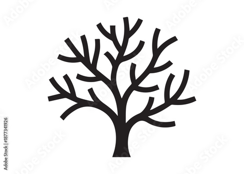 Winter Tree icon, Winter Tree solid vector