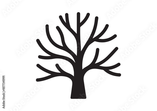 Winter Tree icon, Winter Tree solid vector
