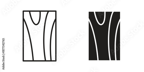 Wood board icons on white background - editable stroke vector illustration for web and mobile