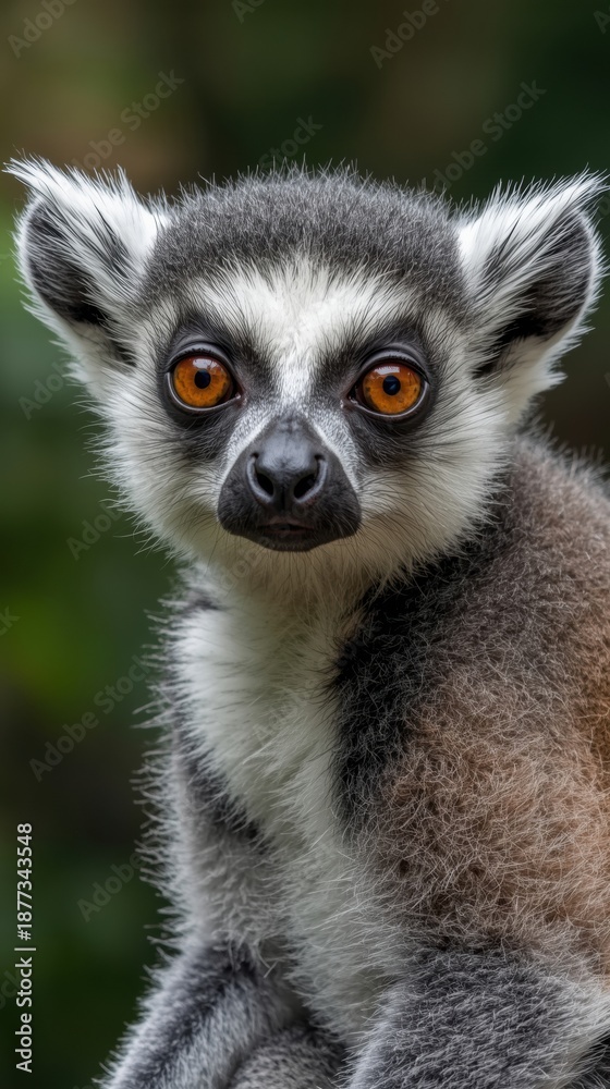 Fototapeta premium Curious lemur close-up