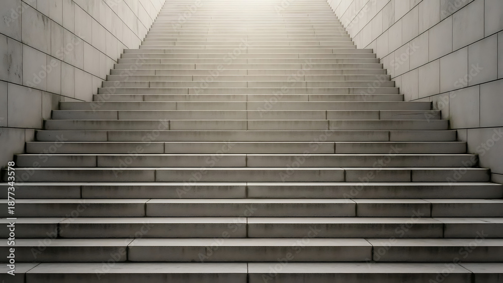 Fototapeta premium A flight of stairs leading upwards