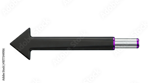 Black Arrow with Silver and Purple Tip
