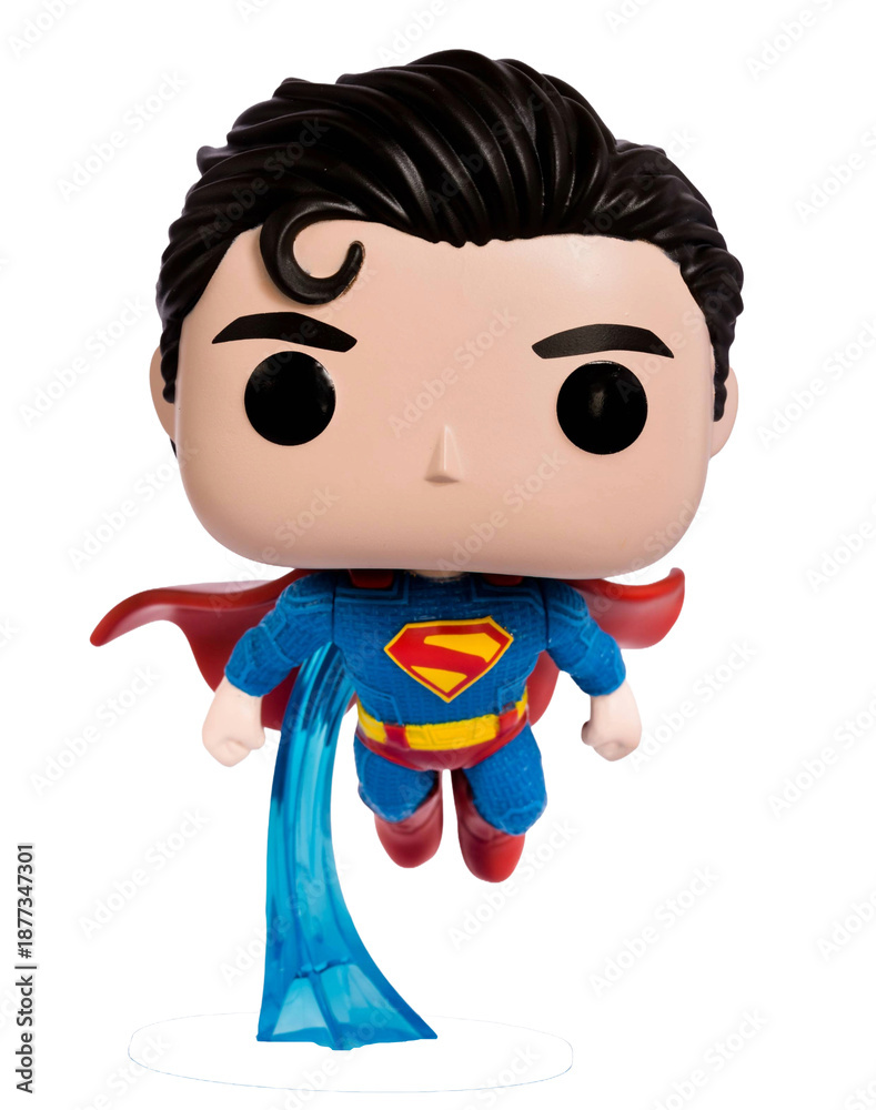 Fototapeta premium Dortmund - Deutschland 14. Januar 2026 Funko Pop Figur - Superman Studio Aufnahme