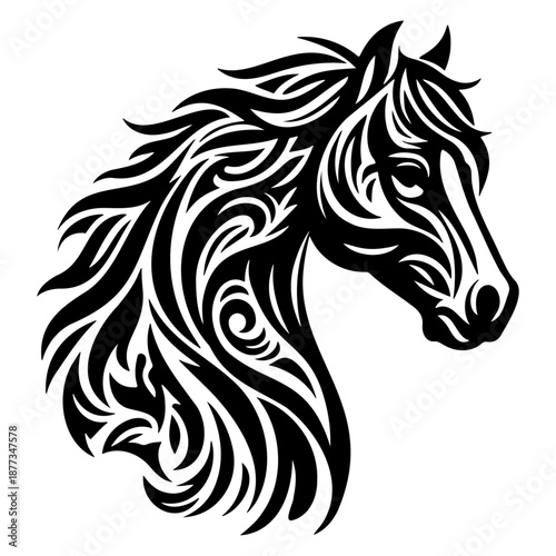 Wallpaper Mural Horse Logo Illustration. Torontodigital.ca