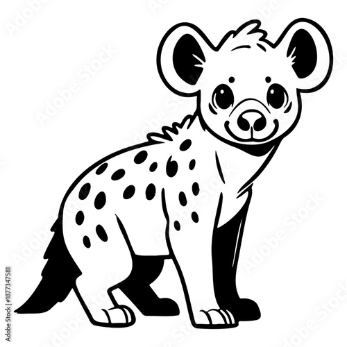 Hyena Sketch Drawing.