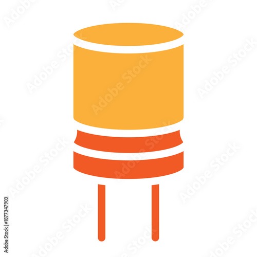 Capacitor Vector Flat Icon Design