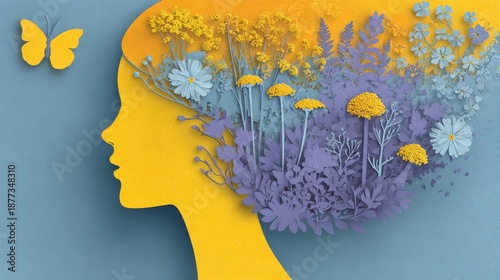 The 49th concept shows International Women's Day on March 8, a woman and butterfly rendered in paper cut style