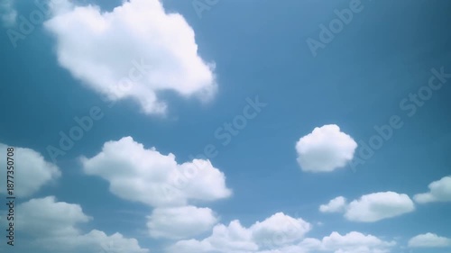 Fast Moving Clouds in Blue Sky Timelapse