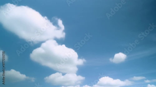 Fast Moving Clouds in Blue Sky Timelapse
